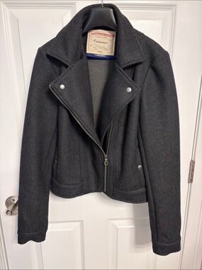 Anthropologie Wool biker jacket